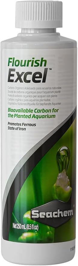Seachem Flourish Excel Bioavailable Carbon - Organic Carbon Source for Aquatic Plants 250 ml | Organic Carbon Source for Aquatic Plants