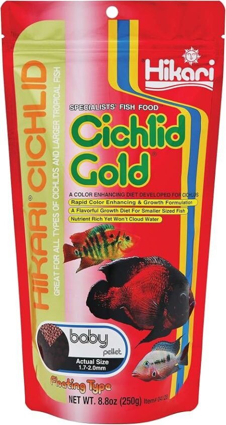 Hikari Cichlid Gold Floating Baby Pellets for Pets, 8.8-Ounce